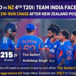IND vs NZ 4th T20I: Team India Face Massive 216-Run Chase After New Zealand Post 215/7