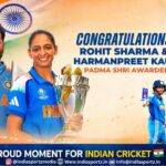 Rohit Sharma and Harmanpreet Kaur Conferred with Padma Shri Award