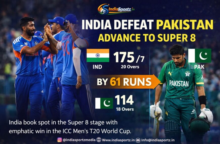 India Defeat Pakistan by 61 Runs, Storm into Super 8 of ICC Men’s T20 World Cup
